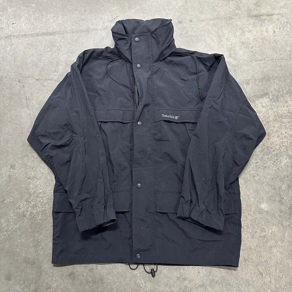 Vintage Timberland Weathergear Jacket Large Nylon Hooded Outdoor 90s Y2K
